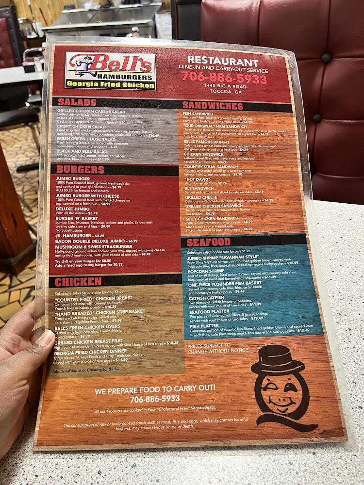 Bell's Drive-In Restaurant Menu image 2